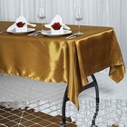 Gold 60x102  Rectangle Satin Tablecloth Wedding Party Home Banquet Linens Sale