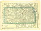 1911 Vintage Atlas Map Page  nebraska On One Side - Kansas On One Side 