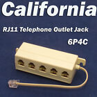 Rj11 Jack 5 Ports Way Outlet Telephone Phone Line Splitter Plug Adapter 6p4c