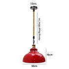 Industrial Hemp Rope Pendant Ceiling Light Loft Curvy Shape Kitchen Retro Lamp