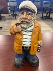 Folk Art Resin Figure Old Man Nautical Sailor Ship Captain 12    Sculpture