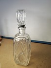 Vintage Liquor Whiskey Brandy Scotch Glass Crystal Decanter Bottle   Stopper