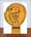 1940 Brooklyn Dodgers Opening Day Ticket Store Counter Advertising Standup Sign