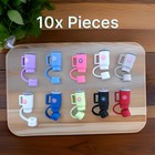 Myomi 10pc Stanley Straw Caps Covers Silicone Straw Protector Topper  mini Cup 2