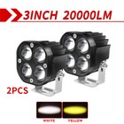2pcs 3inch Rgb Led Cube Pods Work Light Bar For Yamaha Can-am Polaris Utv Atv