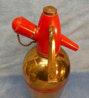 Vintage Sparklets Soda Syphon Brass Red Streamline Art Deco