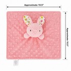Pink Bunny Security Blanket Lovey Floral Ears Baby Plush 10 5    X 10 5   
