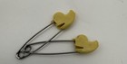 Vintage Yellow Duck Diaper Safety Pins Plastic Head Baby Nursery Set Of 2 Lot