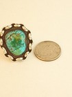 Navajo Turquoise Sterling Silver Ring Sz 7 Biker Chain