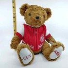 Delta Sigma Theta Plush Teddy Bear W  Red Knit Sweater   Pearl Necklace 14  New