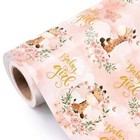  Baby Girl Wrapping Paper Roll - Mini Roll - 17 Inch X 9 8 Feet - Cute Giraffe 