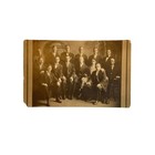 Antique Rppc Postcard 1900s Ephemera Large Group Portrait Black White Unused See
