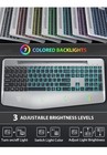 Wireless Keyboard And Mouse Backlits  Wrist Rest  Led Mouse  Rechargeable