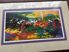Leroy Neumann Signed Print 1998 Kentucky Derby Or Ascot Finish