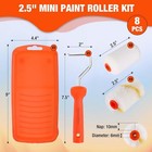 Valuemax 8pc 2 5  Mini Paint Roller Kit Foam Paint Roller Cover Paint Tray Frame