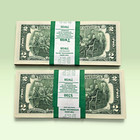         lot Of 2 Uncirculated Consecutive Two Dollar  2 Bill - 100 Bills Per Strap