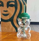 New Limited Edition 2026 Starbuck Barista Bear Glass Cup Christmas Gift