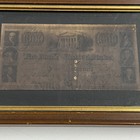 Vintage  1000 Bank Of The United States Bank Note Reproduction  8894 Framed