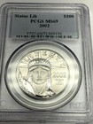 2002 United States  100 Statue Of Liberty American Platinum Eagle Pcgs Ms69