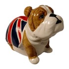 Vintage Ceramic British Bulldog Money Box Coin Bank With Union Jack Flag 6   
