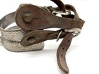 Vintage Antique Spurs W  Leather Straps Cowboy Western Rodeo Horse Riding