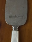 Vintage Faux Mother Of Pearl Stainless Steel Cake pie Server Slicer