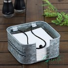 Galvanized Metal Napkin Holder - Cocktail Napkins