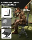 Vevor Hunting Chair 360   Swivel Silent Folding Blind Chair With Adjustable Legs