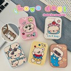 Cute Cartoon Dog Contact Lens Case Portable Storage Container For Daily Use