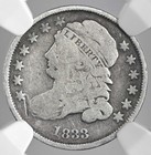 1833  10c Capped Bust Silver Dime  Ngc Good Details  damaged   8404749-050