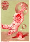 Acme Soap Niagara Starch Boston Clown With Doll In Bubble  Victorian Trade Card