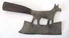 Antique Vintage Old Butcher s Cleaver Dog Figure Meat Chopper Knife