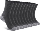 8 Pairs Mens Cushioned Crew Socks Athletic Moisture Wicking 8 Pack Work Socks