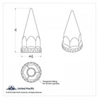  20   Wheel Lugnut Black Plastic 33mm Thread On Spike Nut Covers 4 3 4  10548