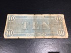 1864  10 Ten Dollars Confederate States Of America - Civil War Note   Circulated