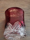 Antique Eapg Ruby Red Flash Glass Tumbler Cup Souvenir Tabler  West Virginia