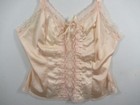 Vintage Bestform Embroidered Satin   Lace Camisole Women 34 Pink Ribbon