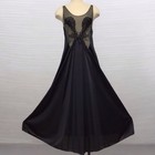Vintage Vanity Fair Nylon Sheer Applique Floral Black Nightgown Size L