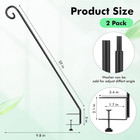 2 Pack 32 Inch Heavy Clamp On Deck Hook  Multi Use Hook Kit  Non Slip Clamp  Bla