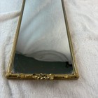 Vtg 60s Gold Ormolu Mirrored Vanity Tray 6x18  Ornate Filigree Ribbon Bow As Is