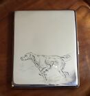 Sale  1938 Sterling Silver Smokes Case English Setter By A  Wilcox  Birmingham