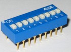 10x 9 Position Dip Switch - Ece - Spst - Fit 18 Pin Socket - Gold Plated Contact