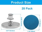 20-pcs Magnetic Curtain Clips 20 Pairs Metal Drapery Fastener Silver With Patche