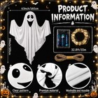 Mifoci Halloween Light Up Ghosts Decoration Outdoor Hanging 39  X 63  White