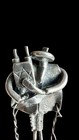 Israeli Sterling 925 Silver Miniature Rabbi Torah Scroll Figurine Judaica Art