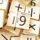 100 Pcs Wood Scrabble Tiles Numbers And Symbols For Crafts - Diy Wood Gift De   