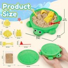 7 1 In Desktop Turtle Sandbox With Lid -17pcs Mini Desk Zen Garden Kit With V   