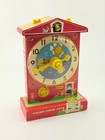 Vintage 1968 Fisher Price Music Box Teaching Clock No 998 Working Read Condition