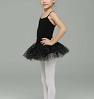 Mdnmd Girl Toddler Ballet Tutu Dress Glitter Camisole Skirt Black Size 6-8 3890