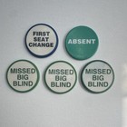 Lot Of 5 Dealer Buttons  First Seat Change  Absent  Missed Big Blind X3